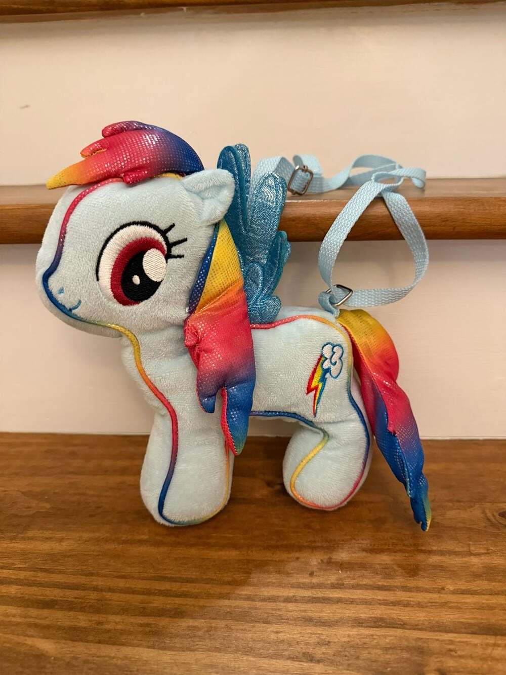 Hasbro My Little Pony Rainbow Dash Plush Stuffed Backpack Bag W/zipper